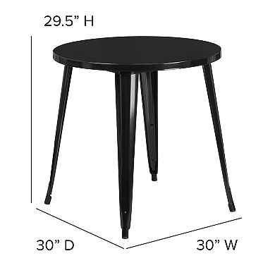 Flash Furniture 30'' Round Metal Indoor-Outdoor Table