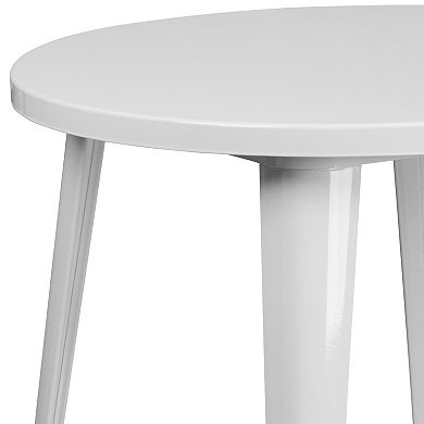 Flash Furniture 30'' Round Metal Indoor-Outdoor Table
