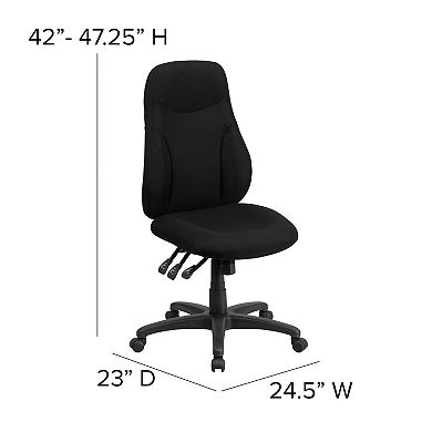 Flash Furniture High Back Fabric Multifunction Swivel Ergonomic Task Office Chair