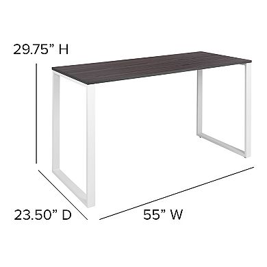 Flash Furniture Commercial Grade Industrial Style Office Desk - 55" Length