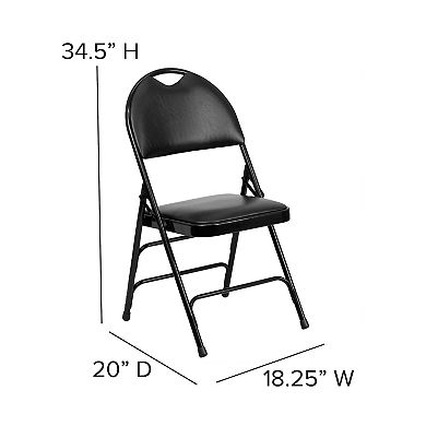 Flash Furniture 2 PackExtra Large Ultra-Premium Triple Braced Folding Chair