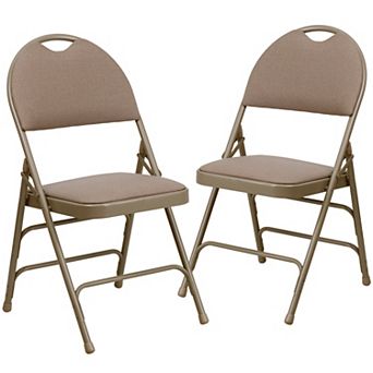 Flash Furniture 2 PackExtra Large Ultra-Premium Triple Braced Folding Chair