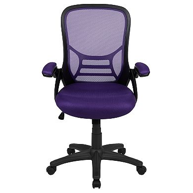 Flash Furniture High Back Mesh Ergonomic Swivel Office Computer Chair with Flip-up Arms