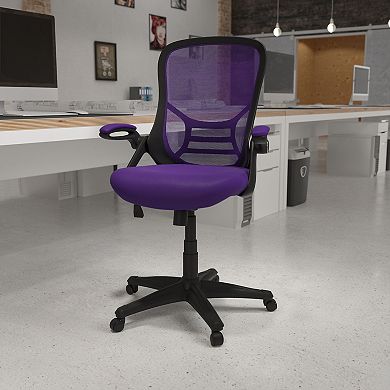 Flash Furniture High Back Mesh Ergonomic Swivel Office Computer Chair with Flip-up Arms