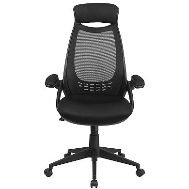 Flash Furniture High Back Mesh Executive Swivel Office Chair with Flip-Up Arms