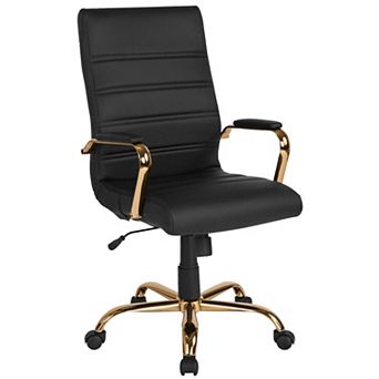 Flash Furniture High Back Executive Swivel Office Chair with Metal Frame/Arms
