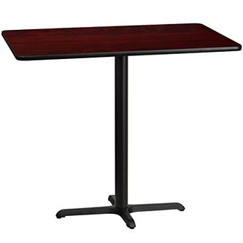 Flash Furniture 30'' x 48'' Rectangular Table Top with 23.5'' x 29.5'' Bar Height Table Base