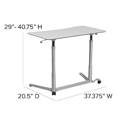Flash Furniture Sit-Down, Stand-Up Ergonomic Computer Desk - Standing Desk