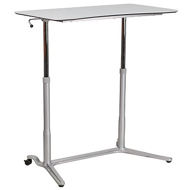 Flash Furniture Sit-Down, Stand-Up Ergonomic Computer Desk - Standing Desk