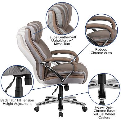 Flash Furniture Big & Tall LeatherSoft Executive Swivel Ergonomic Office Chair