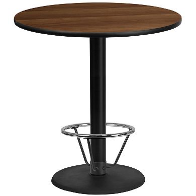 Flash Furniture 42'' Round Laminate Table Top with 24'' Round Bar Height Table Base