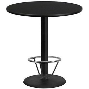 Flash Furniture 42'' Round Laminate Table Top with 24'' Round Bar Height Table Base