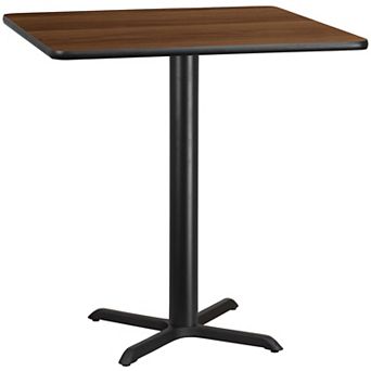 Flash Furniture 42'' Square Laminate Table Top with 33'' x 33'' Bar Height Table Base