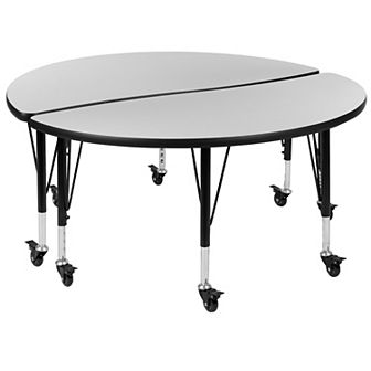Flash Furniture 2 pc Mobile 47.5" Circle Flexible Kids Activity Table Set