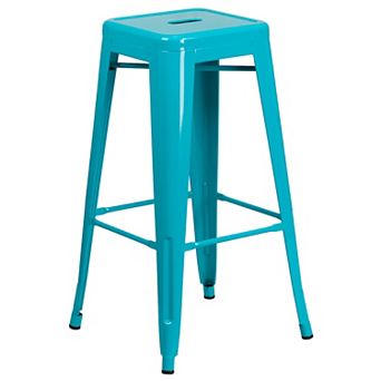 Flash Furniture 30" High Backless Metal Indoor-Outdoor Barstool with Square Seat