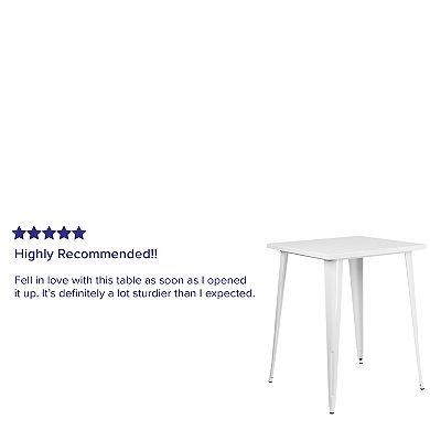 Flash Furniture 31.5'' Square Metal Indoor-Outdoor Bar Height Table