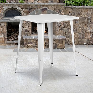 Flash Furniture 31.5'' Square Metal Indoor-Outdoor Bar Height Table