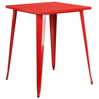 Flash Furniture 31.5'' Square Metal Indoor-Outdoor Bar Height Table