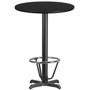 Flash Furniture 30'' Round Laminate Table Top with 22'' x 22'' Bar Height Table Base