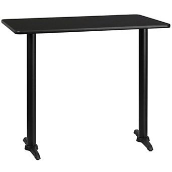 Flash Furniture 30'' x 48'' Rectangular Table Top with 5'' x 22'' Bar Height Table Bases