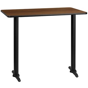 Flash Furniture 30'' x 48'' Rectangular Table Top with 5'' x 22'' Bar Height Table Bases