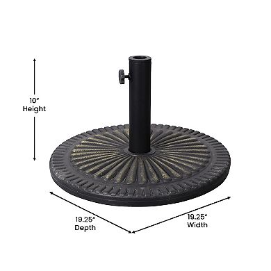 Flash Furniture Sunburst Weatherproof Universal Cement Umbrella Base