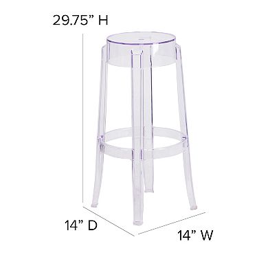 Flash Furniture 29.75" High Transparent Barstool - Restaurant & Bar Furniture