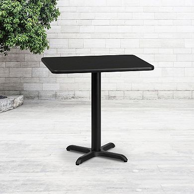 Flash Furniture 24'' x 30'' Rectangular Laminate Table Top with 22'' x 22'' Table Height Base