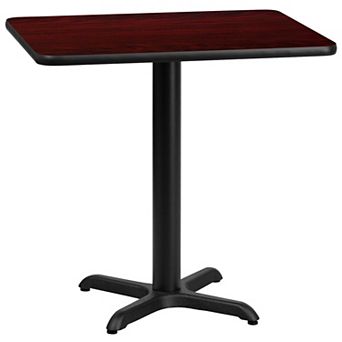 Flash Furniture 24'' x 30'' Rectangular Laminate Table Top with 22'' x 22'' Table Height Base