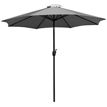 Flash Furniture 9 FT Round Umbrella - 1.5" Diameter Aluminum Pole - Crank and Tilt Function