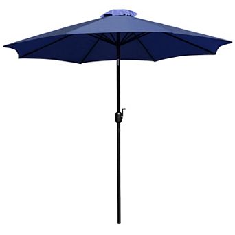 Flash Furniture 9 FT Round Umbrella - 1.5" Diameter Aluminum Pole - Crank and Tilt Function