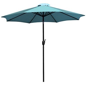 Flash Furniture 9 FT Round Umbrella - 1.5" Diameter Aluminum Pole - Crank and Tilt Function