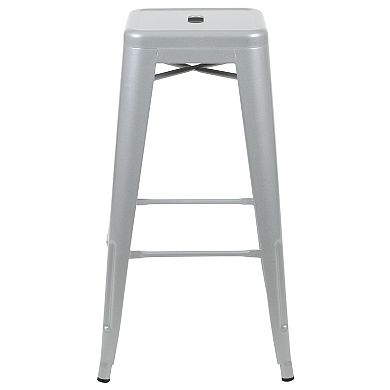 Flash Furniture 4 Pack 30" High Metal Indoor Bar Stool - Stackable Stool