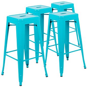 Flash Furniture 4 Pack 30" High Metal Indoor Bar Stool - Stackable Stool