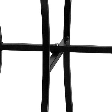 Flash Furniture Square Patio Table - Outdoor Steel Square Patio Table