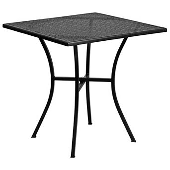 Flash Furniture Square Patio Table - Outdoor Steel Square Patio Table