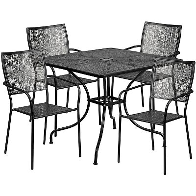 Flash Furniture Square Indoor-Outdoor Steel Patio Table Set