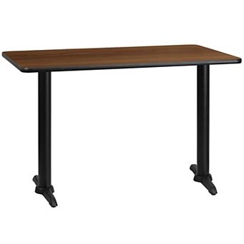 Flash Furniture 30'' x 48'' Rectangular Laminate Table Top with 5'' x 22'' Table Height Bases