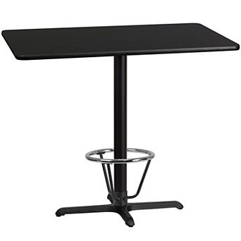 Flash Furniture 30'' x 48'' Rectangular Table Top with 23.5'' x 29.5'' Bar Height Table Base