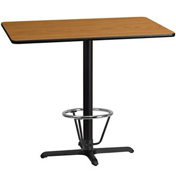 Flash Furniture 30'' x 48'' Rectangular Table Top with 23.5'' x 29.5'' Bar Height Table Base