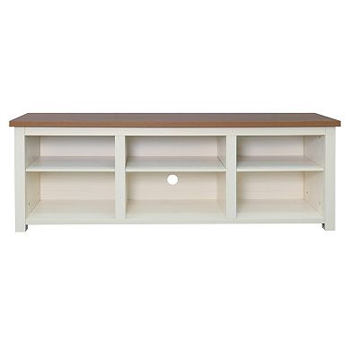 Flash Furniture TV Stand for up to 80" TVs with 6 Open Storage Compartments