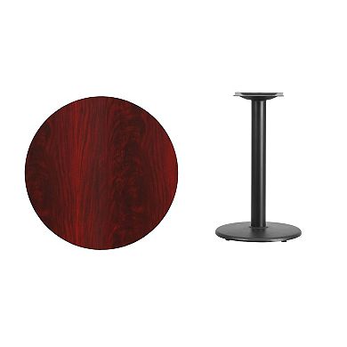 Flash Furniture 30'' Round Laminate Table Top with 18'' Round Table Height Base