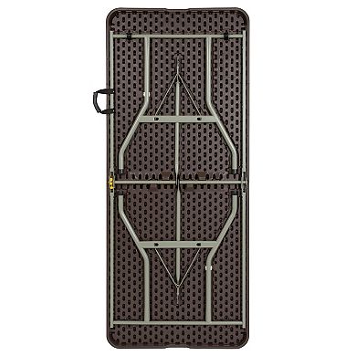 Flash Furniture 6-Foot Bi-Fold Rattan Plastic Folding Table with Handle - Event Table
