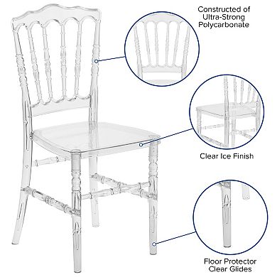 Flash Furniture Crystal Ice Napoleon Stacking Chair - Event Seating - Hospitality Seating