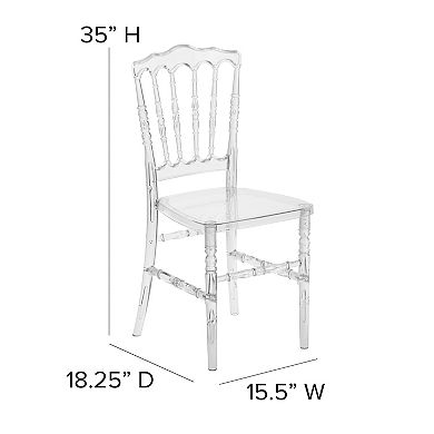Flash Furniture Crystal Ice Napoleon Stacking Chair - Event Seating - Hospitality Seating