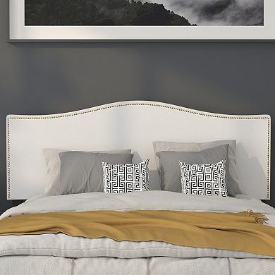 Flash Furniture Arched Upholstered Headboard with Accent Nail Trim