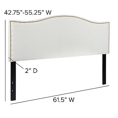 Flash Furniture Arched Upholstered Headboard with Accent Nail Trim