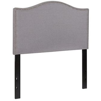 Flash Furniture Arched Upholstered Headboard with Accent Nail Trim