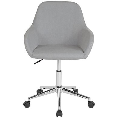 Flash Furniture Home & Office Mid-Back LeatherSoft Upholstered Swivel Chair