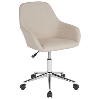 Flash Furniture Home & Office Mid-Back LeatherSoft Upholstered Swivel Chair